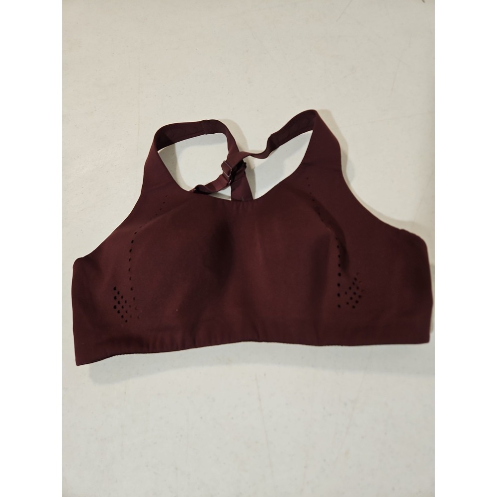 Lululemon Air Support Bra Size 36c High Support No Wire Adjustable Maroon (1796